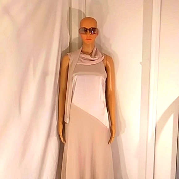 🔥NWT Chris Mclaughlin Formal Scarf Dress - Picture 8 of 16